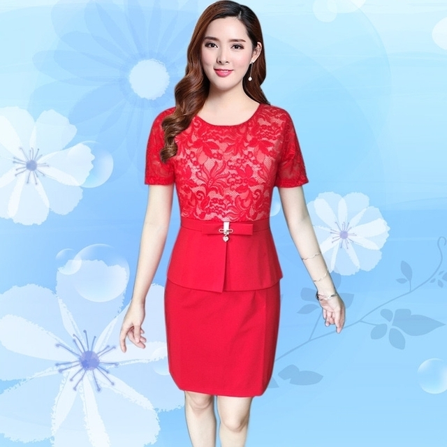 Đầm ren dự tiệc peplum đỏ cao cấp có size lớn - đầm dạ hội ôm dài