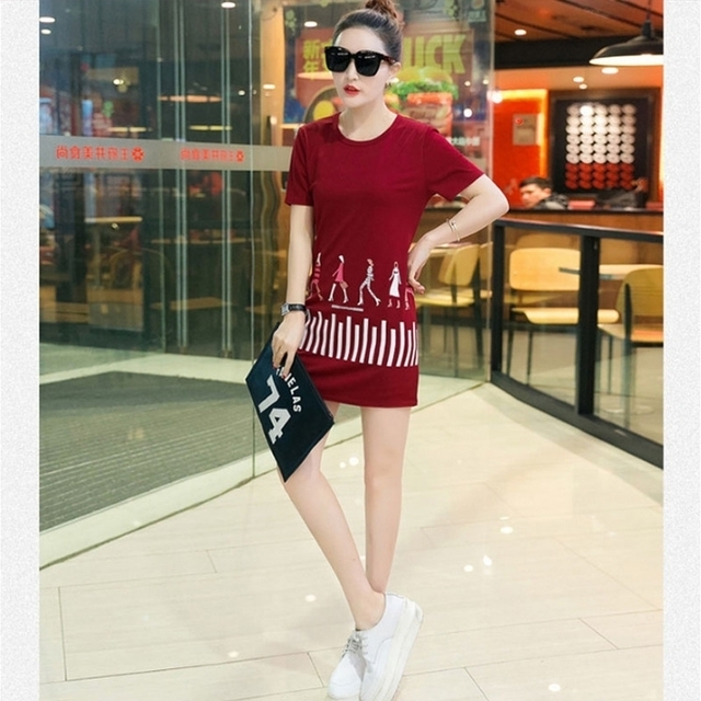 Đầm thun đen da cá fashion girls cá tính - đầm dạo phố hè