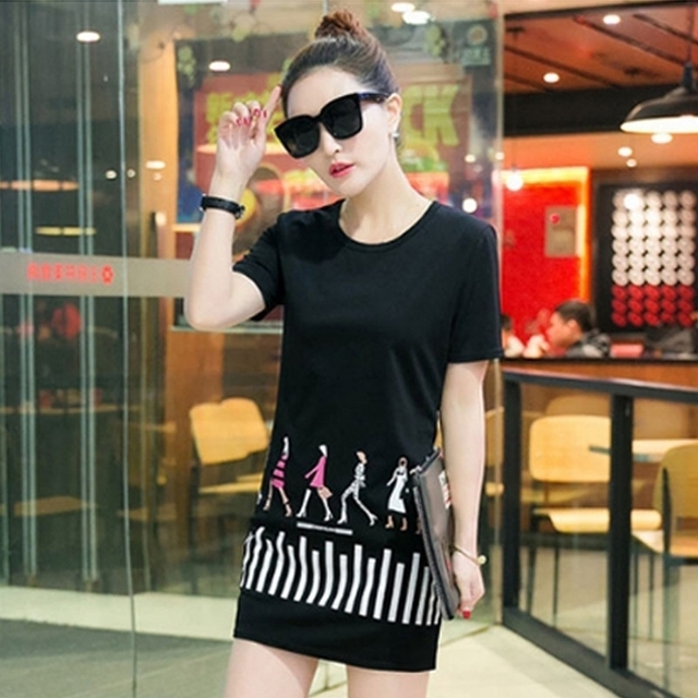 Đầm thun đen da cá fashion girls cá tính - đầm ôm dạo phố