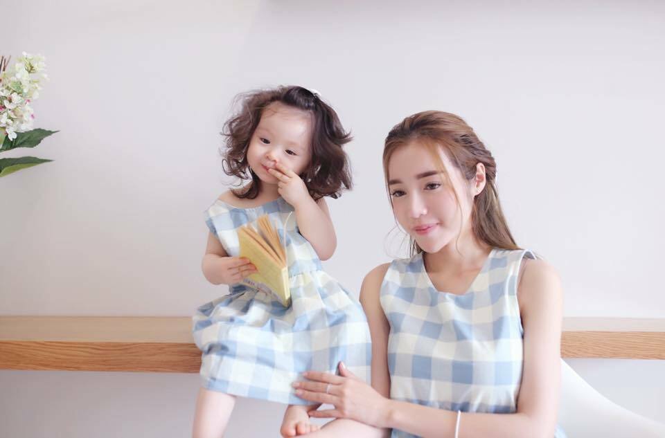 Set đầm caro mẹ và bé cadie siêu dễ thương